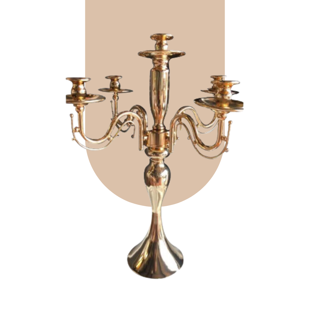  Royal Candle Holder Gold - 5 Holder